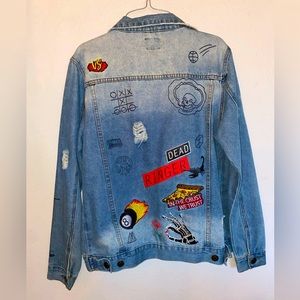 Rebel Star Patched Denim Jacket